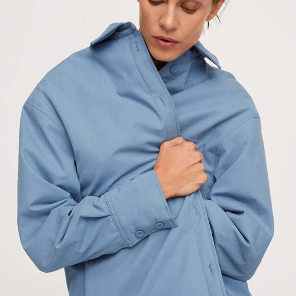 Mango Oversized Overshirt with Pockets Jacket- New with Tags - Picture 13 of 15
